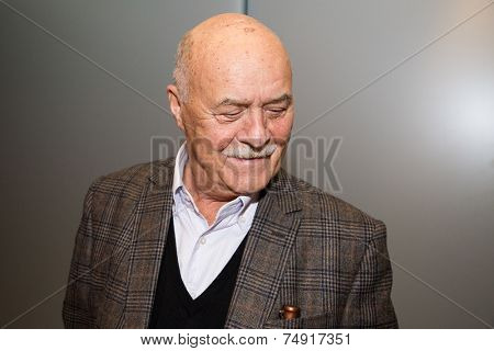 MOSCOW - OCTOBER, 8 : Director Stanislav Govorukhin. Premiere of the movie Weekend, October,8, 2014 at Octyabr Cinema in Moscow, Russia