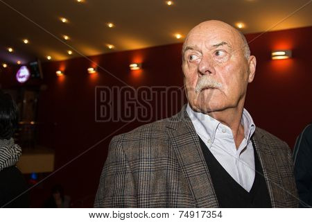 MOSCOW - OCTOBER, 8: Director Stanislav Govorukhin. Premiere of the movie Weekend, October,8 , 2014 at Octyabr Cinema in Moscow, Russia