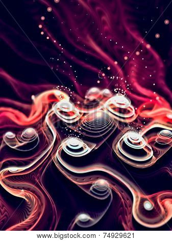 Abstract underwater artistic digital illustration