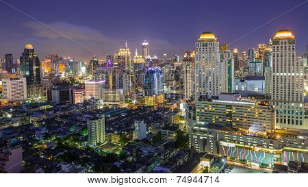 Bangkok Downtown City Skyline