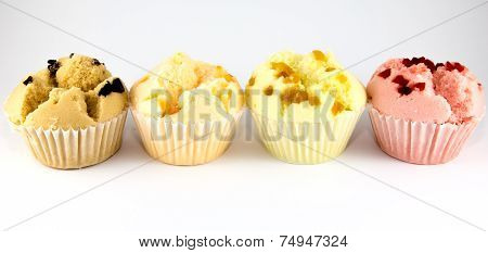 Four Cup Cake Isolated