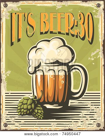 Retro Beer Poster