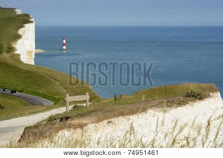 Lighthouse At Beachy Head. England
