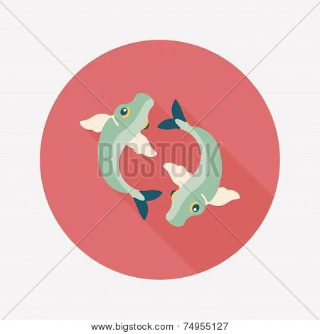 Chinese New Year Flat Icon With Long Shadow,eps10, Chinese Decoration Means 