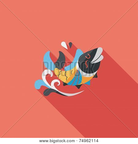 Chinese New Year Flat Icon With Long Shadow,eps10, Chinese Decoration Means 
