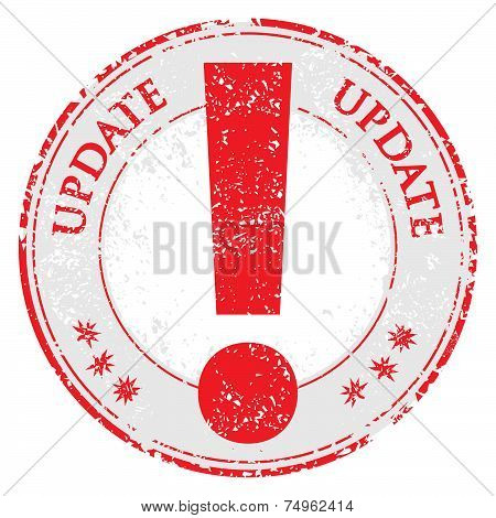 Update Grunge Rubber Stamp On White