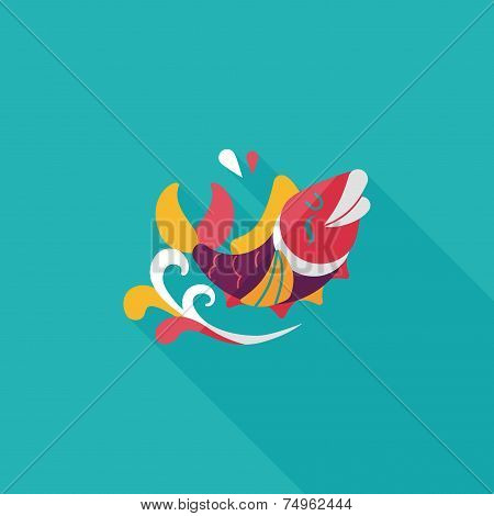 Chinese New Year Flat Icon With Long Shadow,eps10, Chinese Decoration Means 
