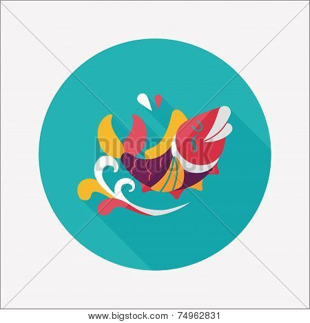 Chinese New Year Flat Icon With Long Shadow,eps10, Chinese Decoration Means 