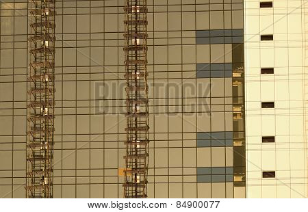An office building in sunset, Gurgaon, Haryana, India