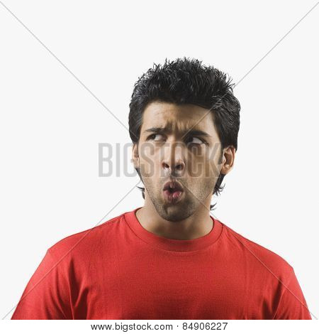 Man looking surprise