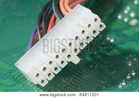 Computer cable on a circuit board