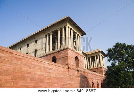 Low angle view of a government building, Rashtrapati Bhavan, New Delhi, India