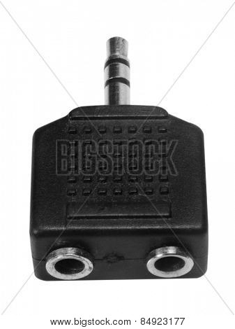 Close-up of a 3.5mm splitter