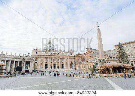 Vatican, Italy - January 27, 2010: Piazza San Pietro