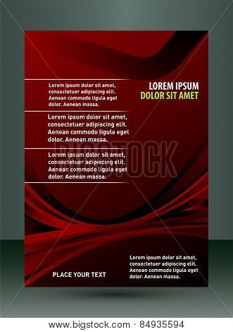 Vector design color flyer with place for image, magazine cover, poster template
