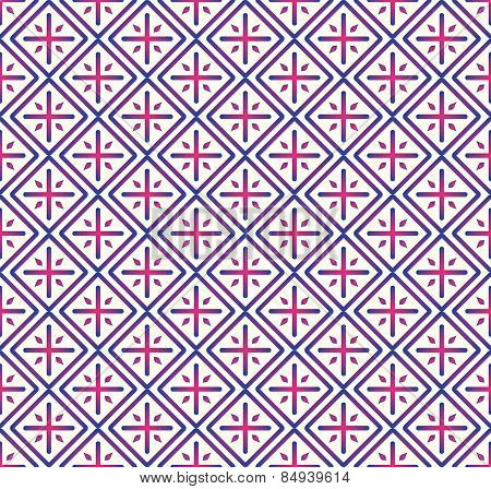 Blue Plus Sign And Rectangle Seamless Pattern On Pastel Background