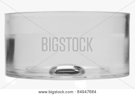 Close-up of a mercury sunk in a bowl of water