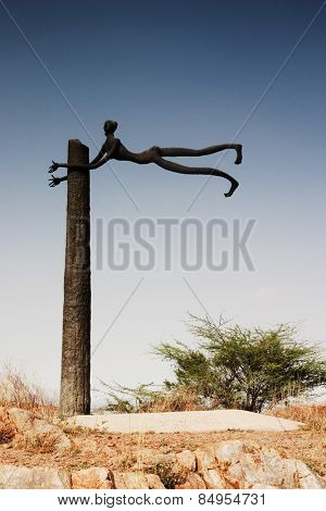 Sculpture in a park, Garden of Five Senses, Saidul Ajaib, New Delhi, India