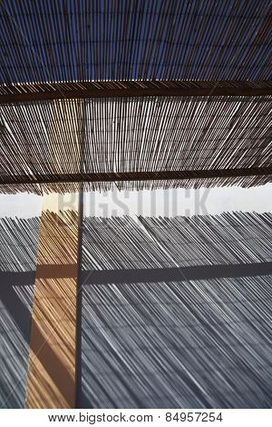 Shadow on the wall of a house, Ponza, Province Of Latina, Lazio, Italy