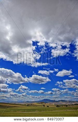 Clouds over a hill, Vallata, Avellino, Campania, Italy