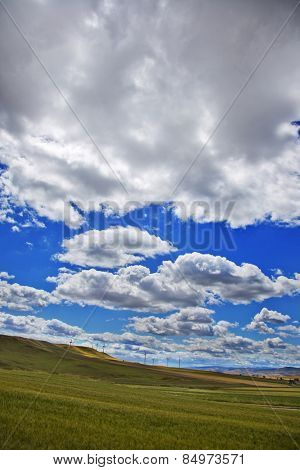 Clouds over a hill, Vallata, Avellino, Campania, Italy