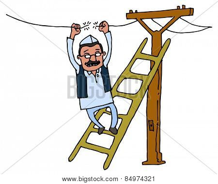 Illustrative representation of Kejriwal fixing electricity
