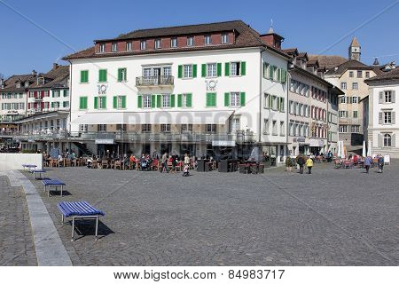 Fishmarktplatz Square In Rapperswil