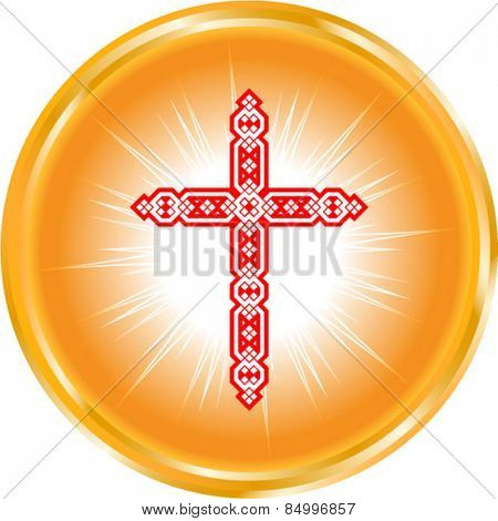 Christian Cross Design Vector Art