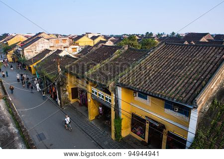 Hoi An ancient town from high view in Hoian, Vietnam