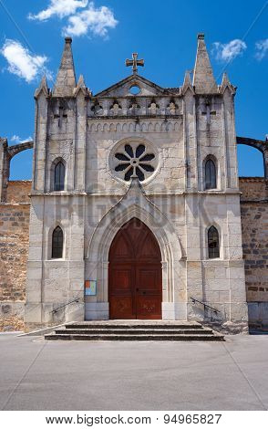 The facade of a medieval church