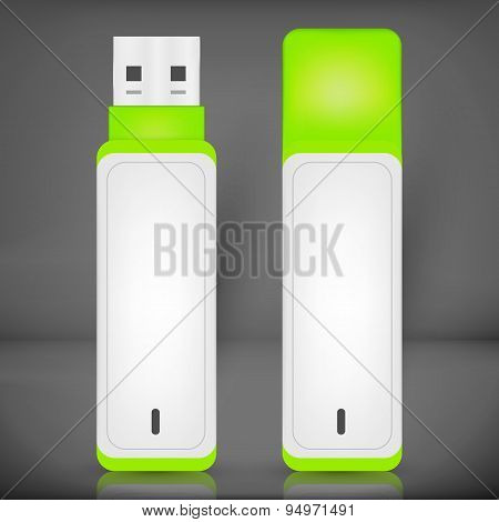 Vector USB Flash Drive isolated