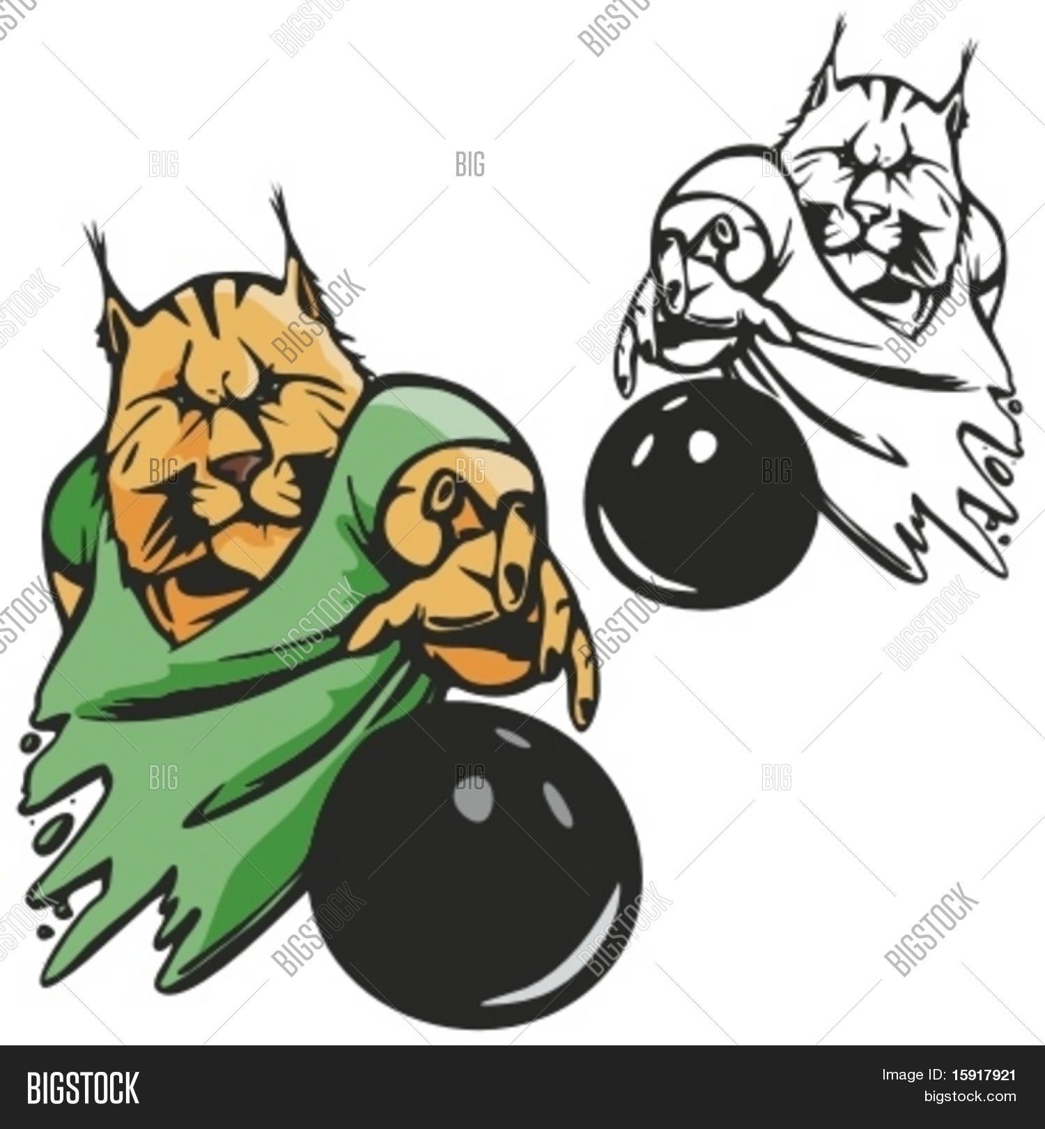 Cat Bowling Mascot. Vector & Photo (Free Trial) | Bigstock