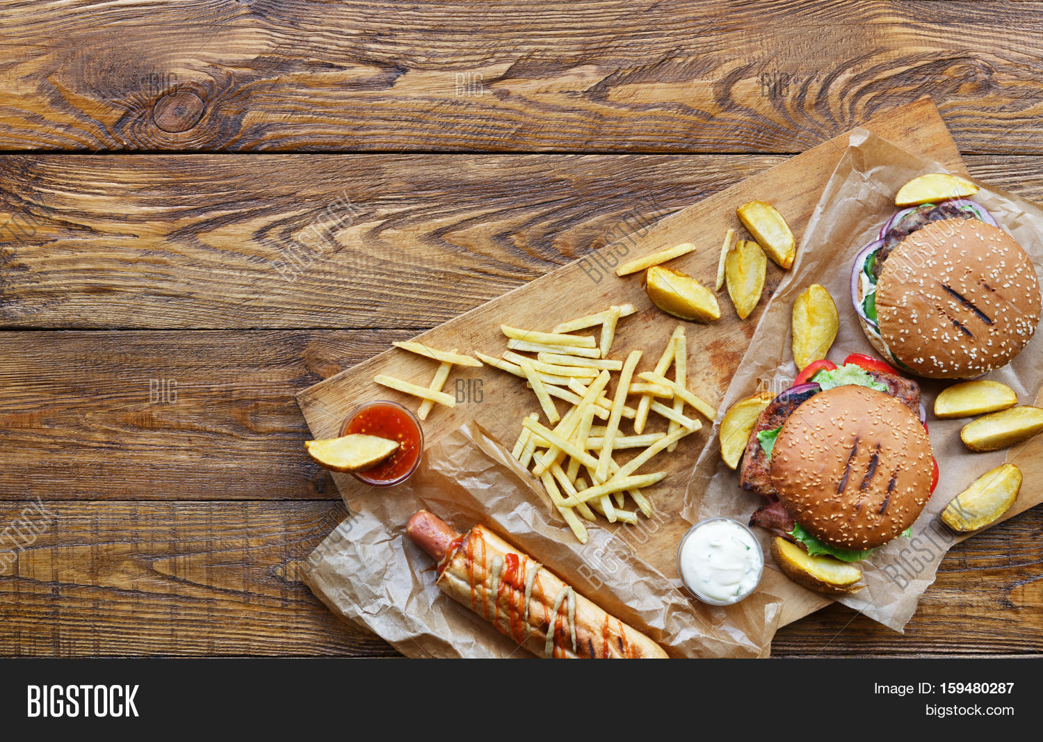 Fast Food Dish Top Image & Photo (Free Trial) Bigstock