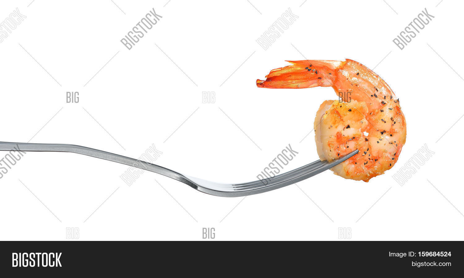 Cooked Shrimp On Fork Image & Photo (Free Trial) Bigstock