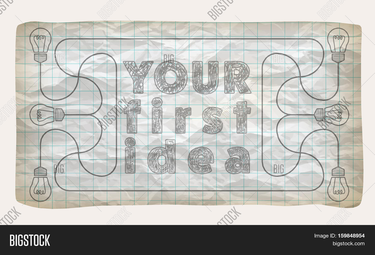 Crumpled Graph Paper Vector & Photo (Free Trial) Bigstock
