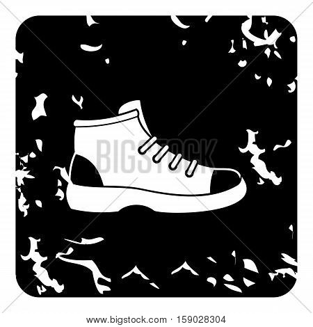 Hiking boot icon. Grunge illustration of hiking boot vector icon for web