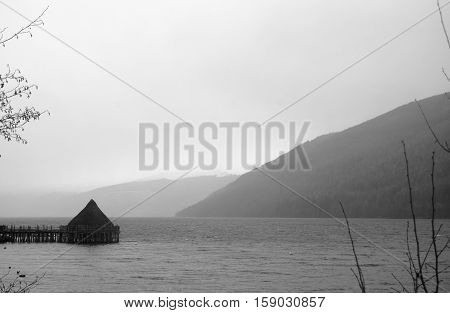 Outline of a Scottish Crannog on Loch Tay