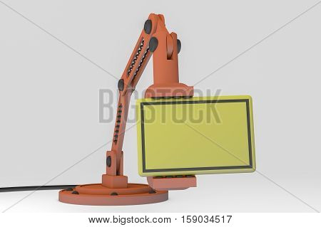 A robot arm for precise, faster work (3d rendering)