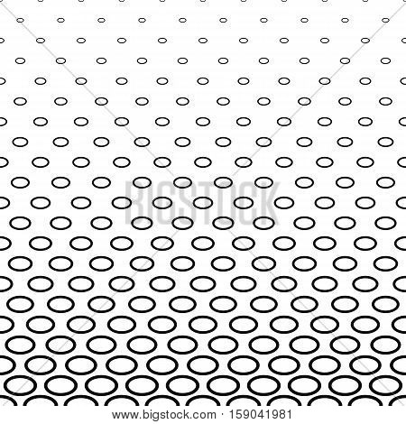 Abstract monochrome ellipse pattern background design - vector illustration