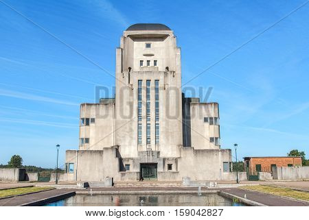 Abandoned radio Kootwijk building. Former Radio station in The Netherlands