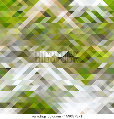 Green brown and white triangles abstract geometry pattern. Can be used as a website background. Vector