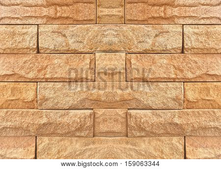 Abstract brick wall texture background.Grungy blocks of stonework technology color horizontal architecture wallpaper