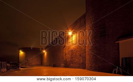Saint-malo At Night-- Is A Walled Port City In Brittany In Northwestern France On The English Channe