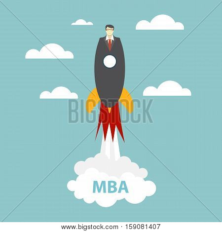 Business MBA Education Concept. Trends and innovation in education. Vector Illustration EPS10