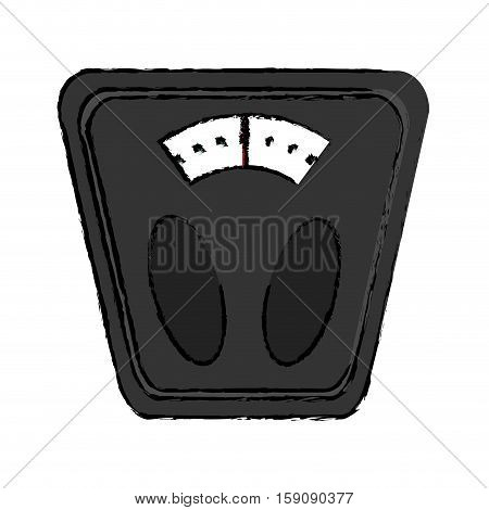 drawing analog weight scale fitness vector illustration eps 10