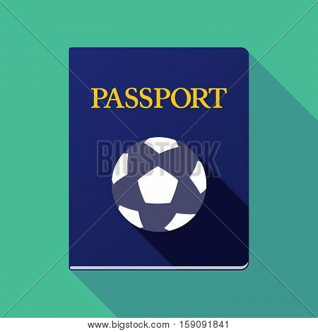 Long Shadow Passport With  A Soccer Ball