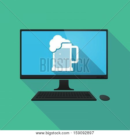 Long Shadow Pc With  A Beer Jar Icon