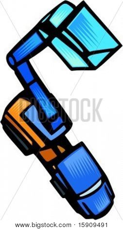 Flatbed elevator.Vector illustration