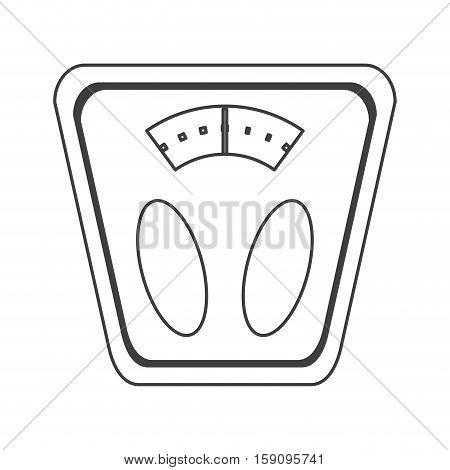 outline analog weight scale fitness vector illustration eps 10