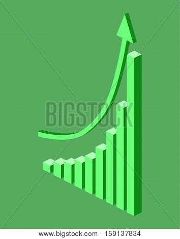 Isometric Flat 3D Concept Web Vector Element Chart.